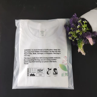 磨砂半透明可降解服装袋环保袋 外贸出口pla全生物降解自粘袋现货