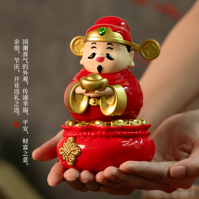 Net red with large solar fortune god car car ornaments office desktop small ornaments wholesale