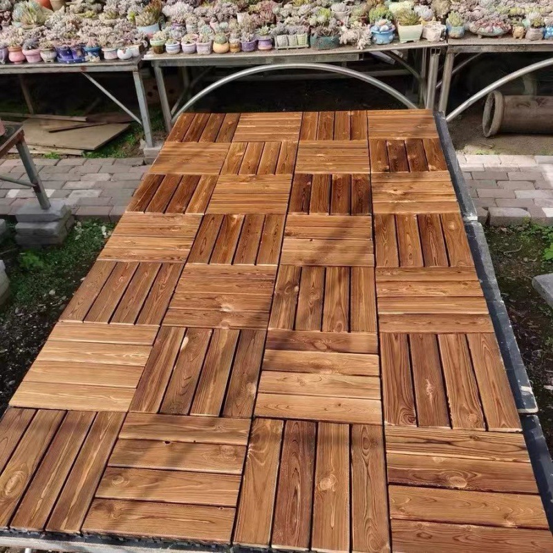 阳台木地板户外室外浴室拼接露台庭院实木地板花园防腐木自铺地板