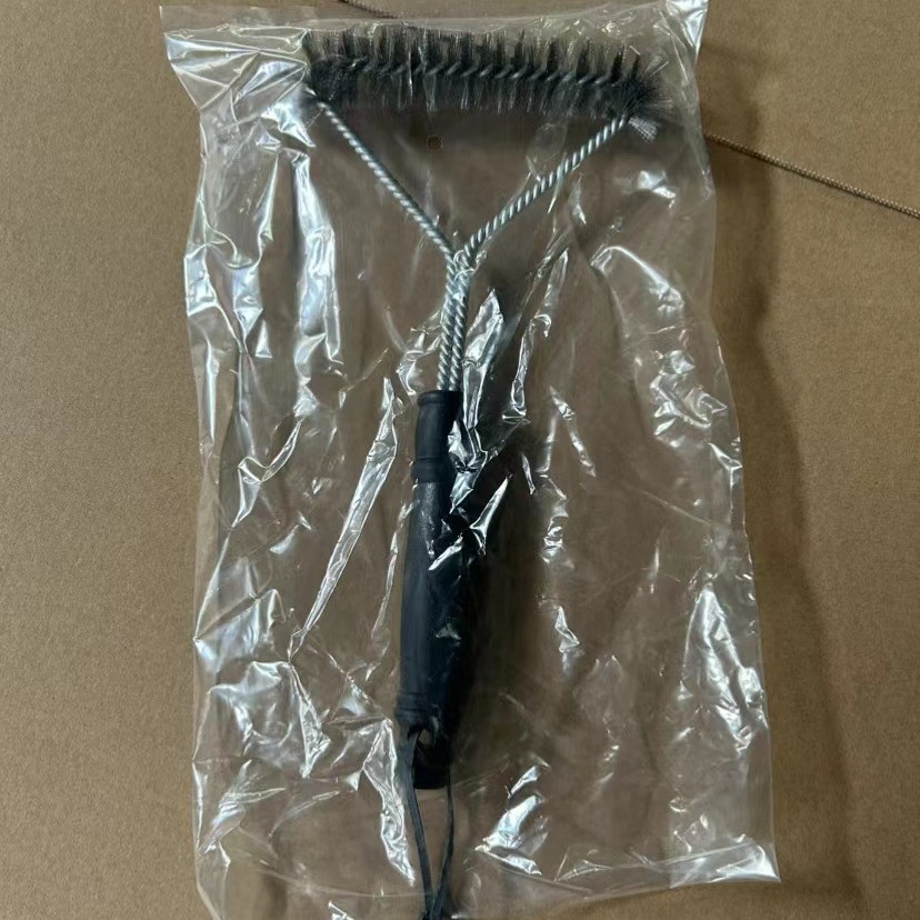 Amazon alambre de acero inoxidable barbacoa cepillo de barbacoa parrilla cepillo de limpieza de 12 pulgadas en forma de Y Red de barbacoa cepillo de curling en stock