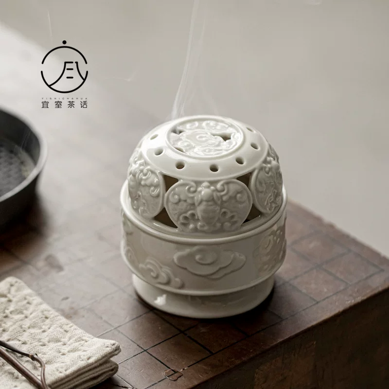 宜室茶话 Incense burner, ароматическая лампа с сандаловым деревом, красное дерево