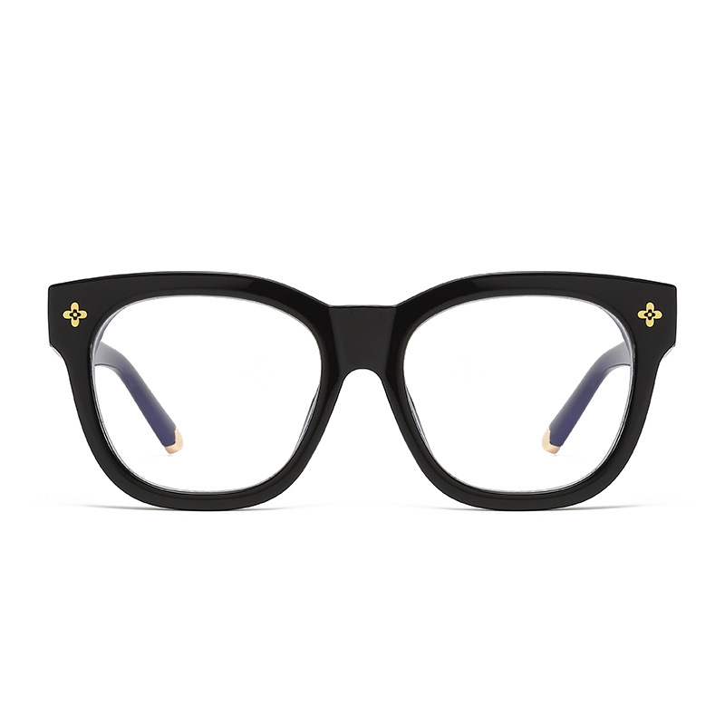 Moda y moda con gafas, marco de gafas, anti-luz azul, modelo de celebridad de Internet, estudiante de cuello blanco, transmisión en vivo simple, marco grande