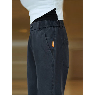 Elastic Waist Casual Pants Men's Summer Thin 2025 New Loose Straight Middle-Aged Men's Dad Wear Elastic Pants