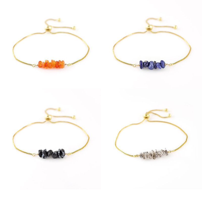 Cross-border exclusive natural stone adjustable bracelet, European and American fashion healing gemstone energy protection yoga bracelet