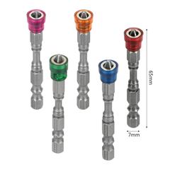 五彩磁圈批頭PH2十字批頭S2合金鋼螺絲刀頭電鑽 電動起子頭65mm長