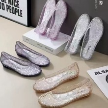 舒适包头凉鞋女士仙女风平跟软底防滑耐磨轻便镂空透气夏季洞洞鞋