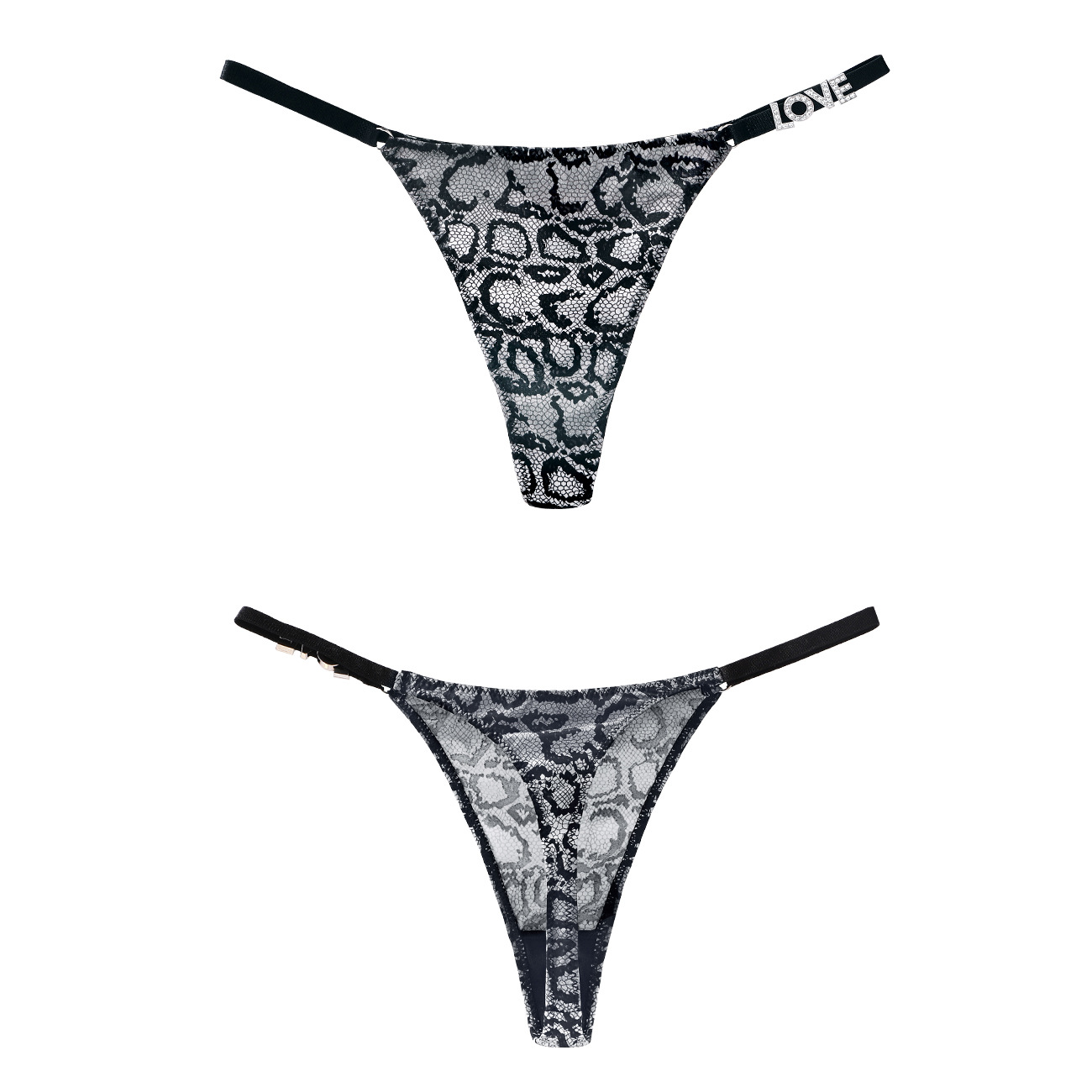 Tamaño europeo y americano personalidad sin marcas ropa interior de mujer sexy y cómoda transpirable leopardo seductor trozos sexy gran perla