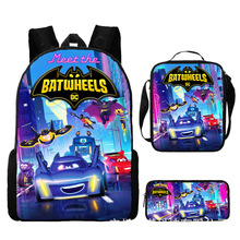 蝙蝠车总动员Batwheels儿童书包小学生书包卡通动漫背包挎包笔袋