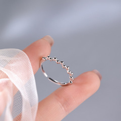 Round wave ring for women, light luxury, niche design sense, thin simple band ring, minimalist summer commute, end ring, fashion blogger