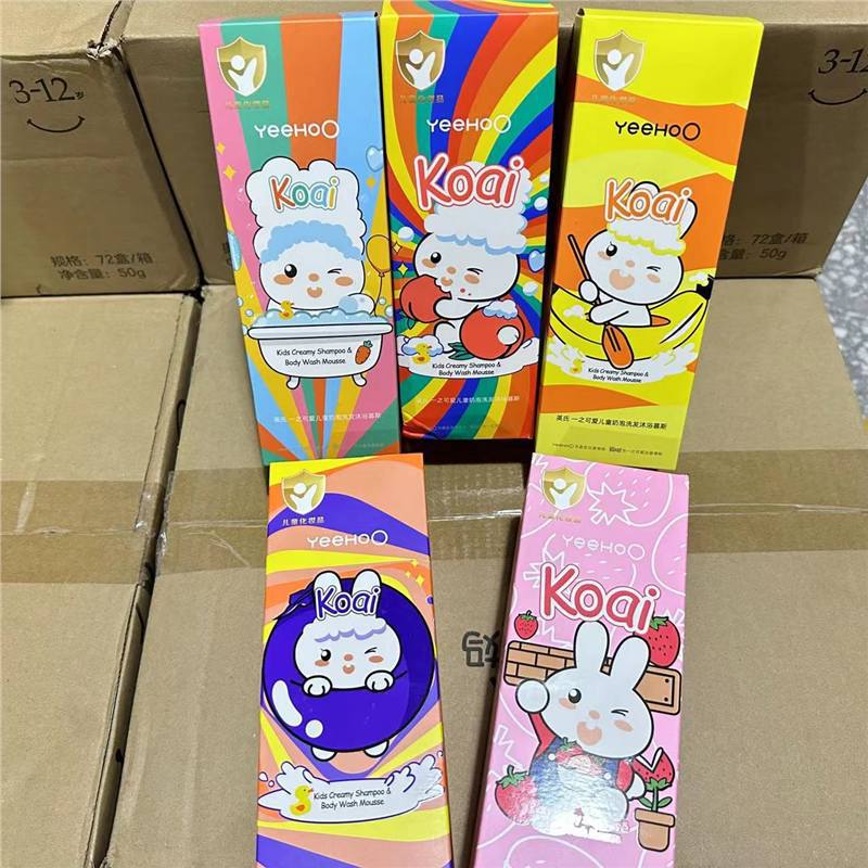 Ying's 子供用シャワージェル シャンプー ツーインワン 幼児用シャンプーとシャワージェル 小さなミルクフォームムース|undefined