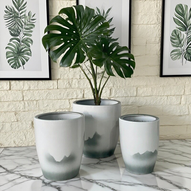 Large Ceramic Flower Pots for Balcony Floor Planting, Extra-Large Outdoor Garden Pots for Money Trees Large Ceramic Flower Pots for Balcony Floor Planting, Extra-Large Outdoor Garden Pots for Money Trees
