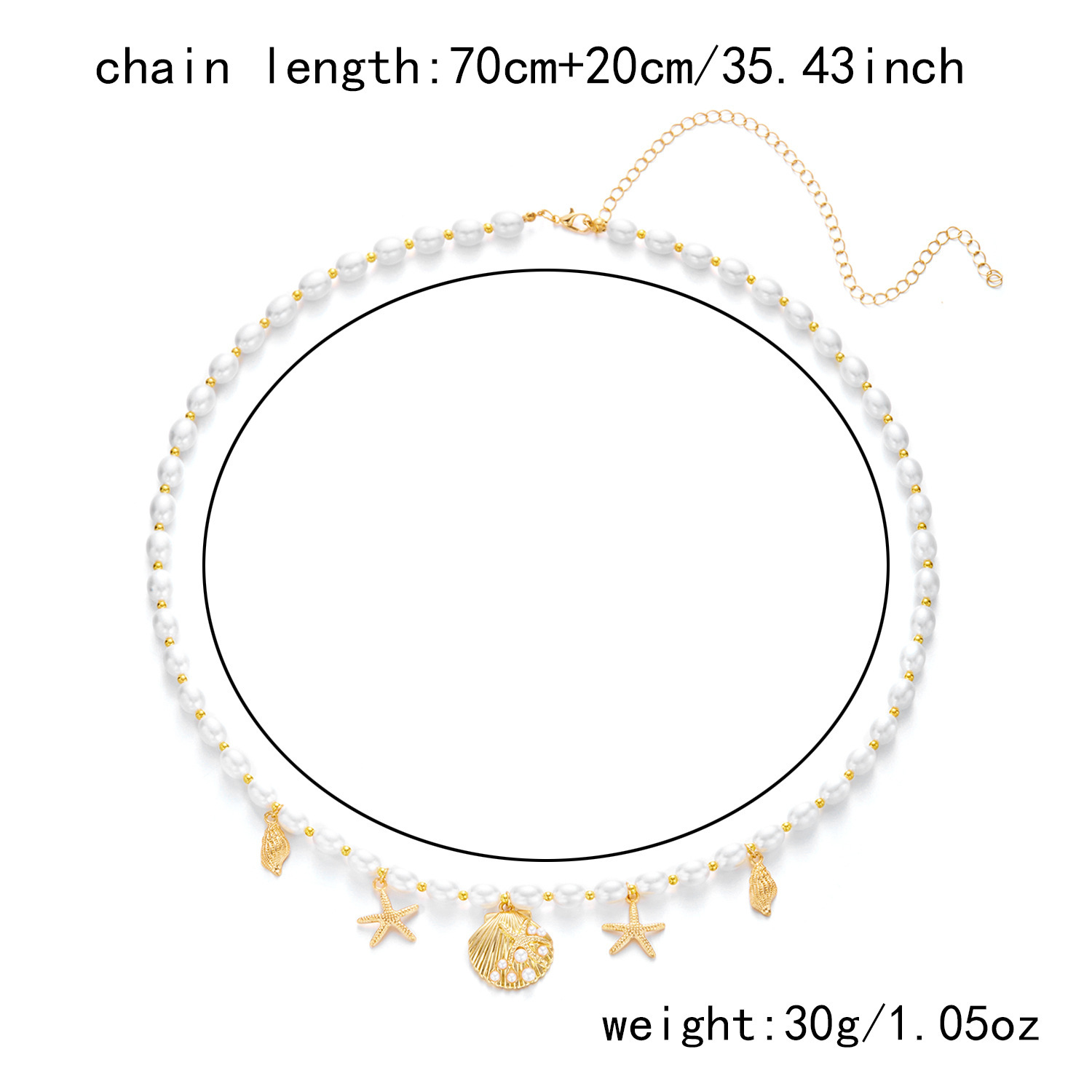 Waist Chain Body Chain Cross-border Accessories For Sexy Girls: Faux Pearl Belt, Starfish Beaded Bikini C, Tassel Shell Conch Navel Waist_voghion.com