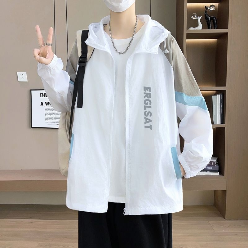 暖枫莱夏季男士防晒衣外套超薄款冰丝皮肤衣夹克防紫外线透气男装