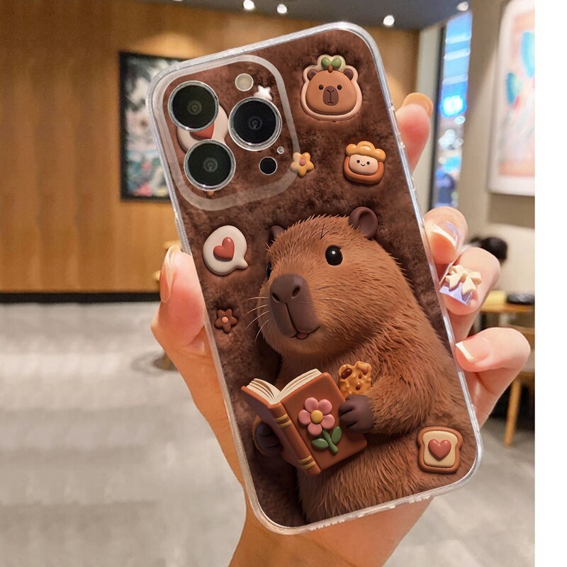 Reading Book Gopher Anti-Fall Transparent Case Suitable for iPhone 15/16/17 Series Pro Max/14 Phone Case Protection Reading Book Gopher Anti-Fall Transparent Case Suitable for iPhone 15/16/17 Series Pro Max/14 Phone Case Protection