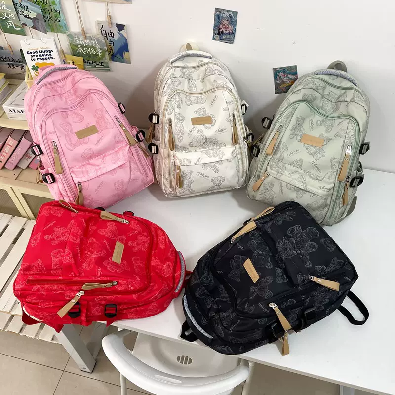 高颜值小清新双肩包女新款轻便大容量初高中学生书包潮酷休闲背包
