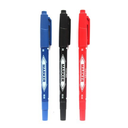 50 pieces of Free Horse HO-130 oil-based markers, easy to dry, color-proof, large in water, small in size, double-headed markers