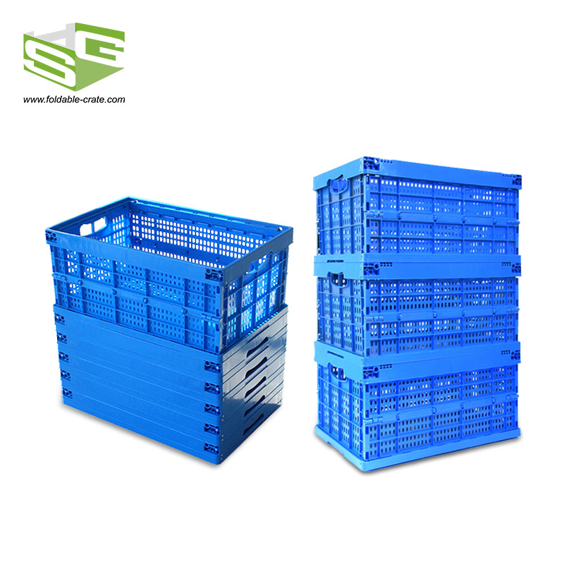 Plastic Turnover basket Large thickening Foldable turnover box Storage storage box express logistics With cover Turnover box