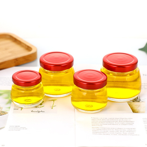 Bird's nest bottle, tinplate lid, transparent glass bottle, ready-to-eat large-mouth fresh stewed fish maw bottle, peach gum, white fungus fish glue sealed jar