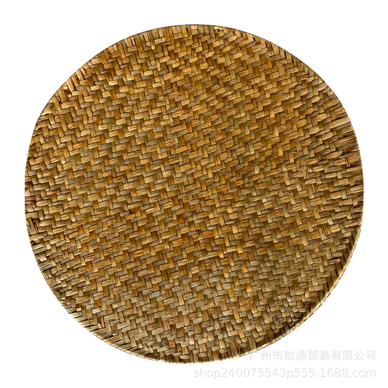 Posavasos de té de paja de estilo japonés de algas, almohadillas de aislamiento térmico, almohadillas de plato, almohadillas de tazón, manteles individuales, manteles occidentales, almohadillas de té retro, posavasos de té