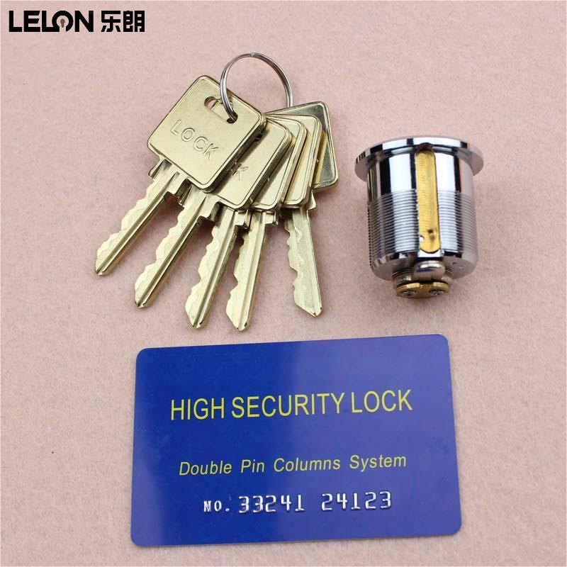 Cobre 87 núcleo de cerradura estándar con llave núcleo de cerradura de tornillo puerta núcleo de cerradura anti-robos clase C cerradura de cerradura americana