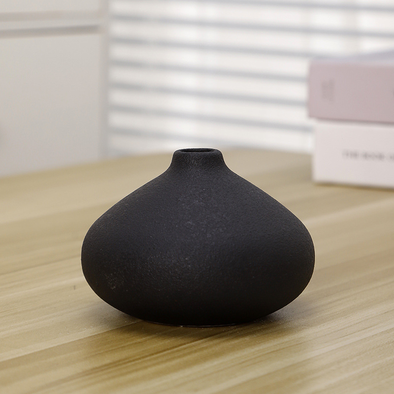 Jarrón de cerámica estilo nórdico para decoración del hogar arreglos florales y flores secas