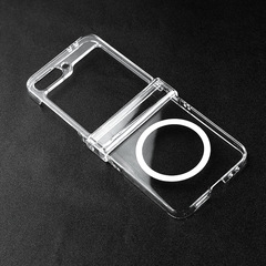 サムスンZ flip 6g r a t i o nワイヤレス磁気吸引携帯ケースサムスン透明Z flip 5保護カバーに適用します。