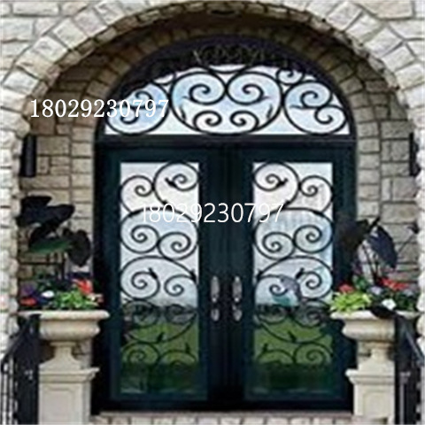 Wrought iron villa door aluminum alloy rural self-built house wrought iron rural household stainless steel yard outdoor courtyard door Wrought iron villa door aluminum alloy rural self-built house wrought iron rural household stainless steel yard outdoor courtyard door
