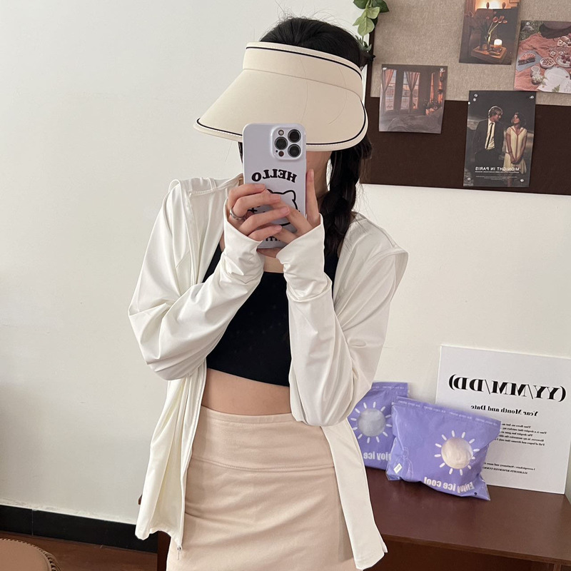 アウトドア用オリジナル生地の日焼け止め服、サイクリング用日焼け止め服、女性用アイスシルクUVカット釣り用服、薄手ジャケット、越境で人気商品|undefined