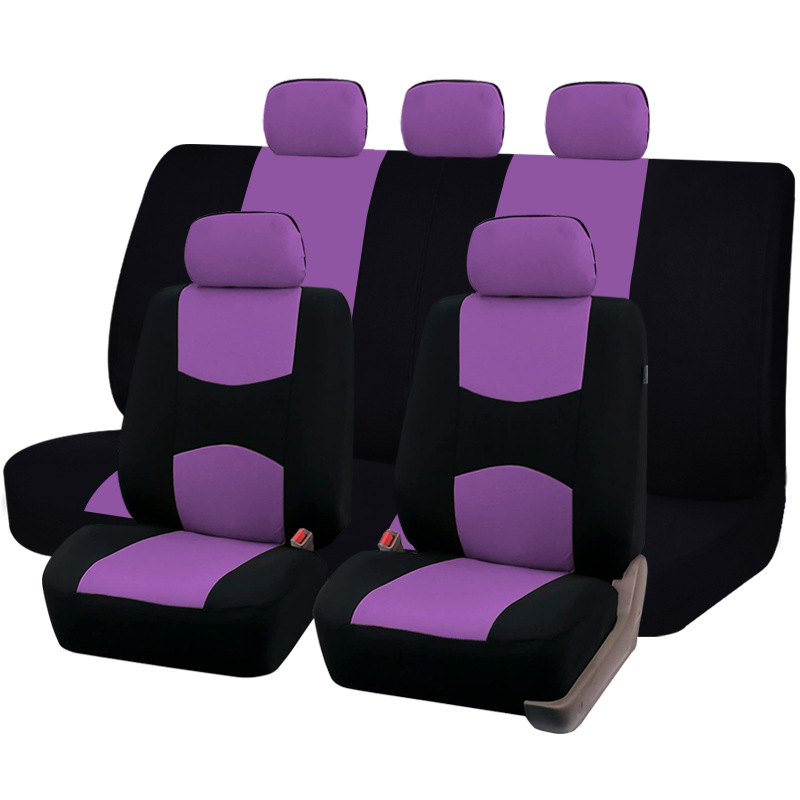 Funda de asiento de coche de tela de poliéster neutral a la moda para las cuatro estaciones, funda protectora a cuadros para asiento, asiento suave transpirable resistente al desgaste
