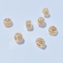 14K�߱�ɫ����߅΢��ʯ�U��Ͱ�����ˮ����������diy���