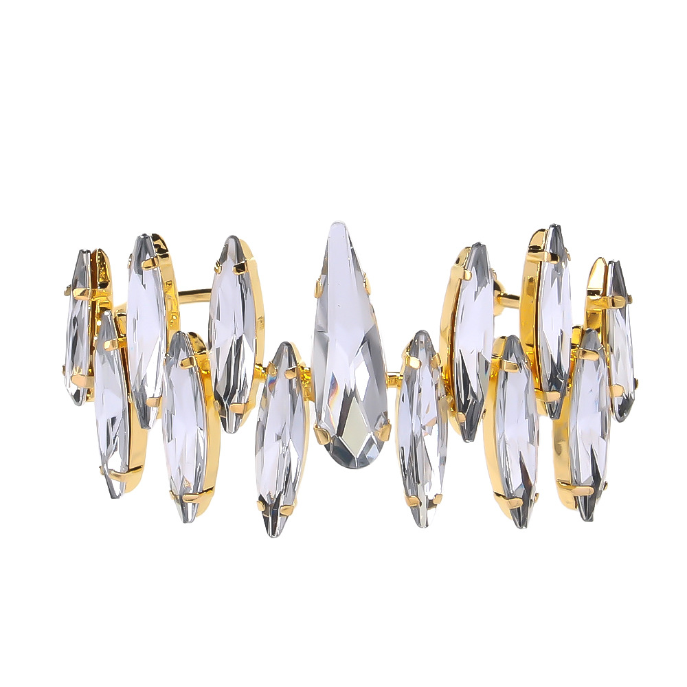 Bohemia viento brazalete dentado exagerado joyería de diamante de banquete accesorios de moda brazalete mujer