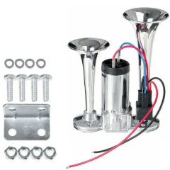 12V/24V汎用二重管ホーン電子制御エアホーンは、自動車トラックのオートバイホーンに使用されます