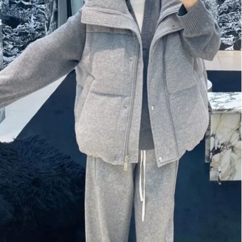 韩版时尚羽绒棉马甲女短款冬季保暖棉背心宽松外套立领无袖坎肩潮|undefined