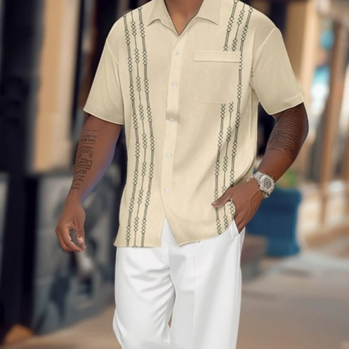 Трансграничная внешняя торговля летом новый большой размер мужской повседневная мода 3D рубашка с цифровым принтом брюки с короткими рукавами