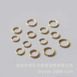 美国14K包金新款闭口圈小O圈单圈素圈闭口圆环diy连接圈配件