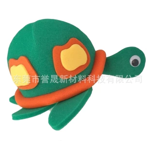乌龟动物服装帽子泡沫棉 水果形状泡沫派对帽子 生日聚会海绵帽子