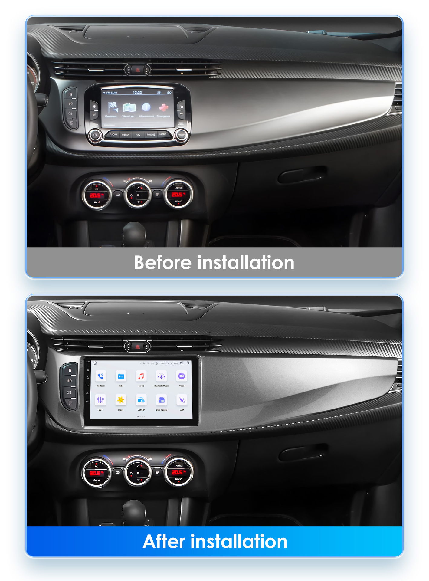 9 inch is suitable for 15-18 Alfa Romeo Giulietta navigation car GPS central control large screen all-in-one machine