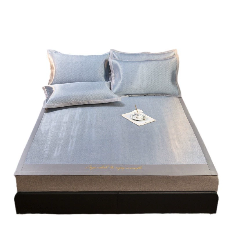 Nantong Home Textiles 2025 Новый мат из шелка льда с вышивкой стиль ледяной ротанговый коврик летний складывающийся мягкий коврик для кондиционера Производитель оптом
