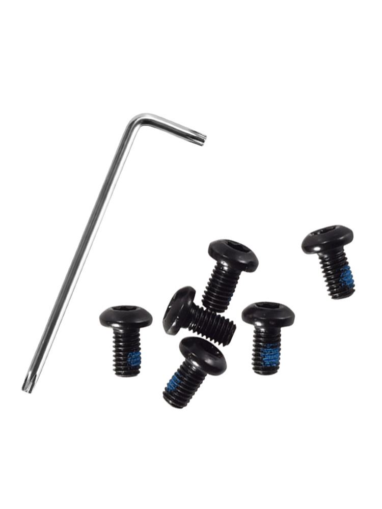 Montaña bicicleta disco tornillo flor de ciruela seis T25 disco de goma M5 * 10 tornillo accesorios de equipo de bicicleta