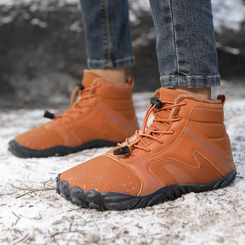 Outdoor warm cotton shoes best-selling winter cotton shoes couple with extra padding and thickness snow boots durable rubber sole indoor