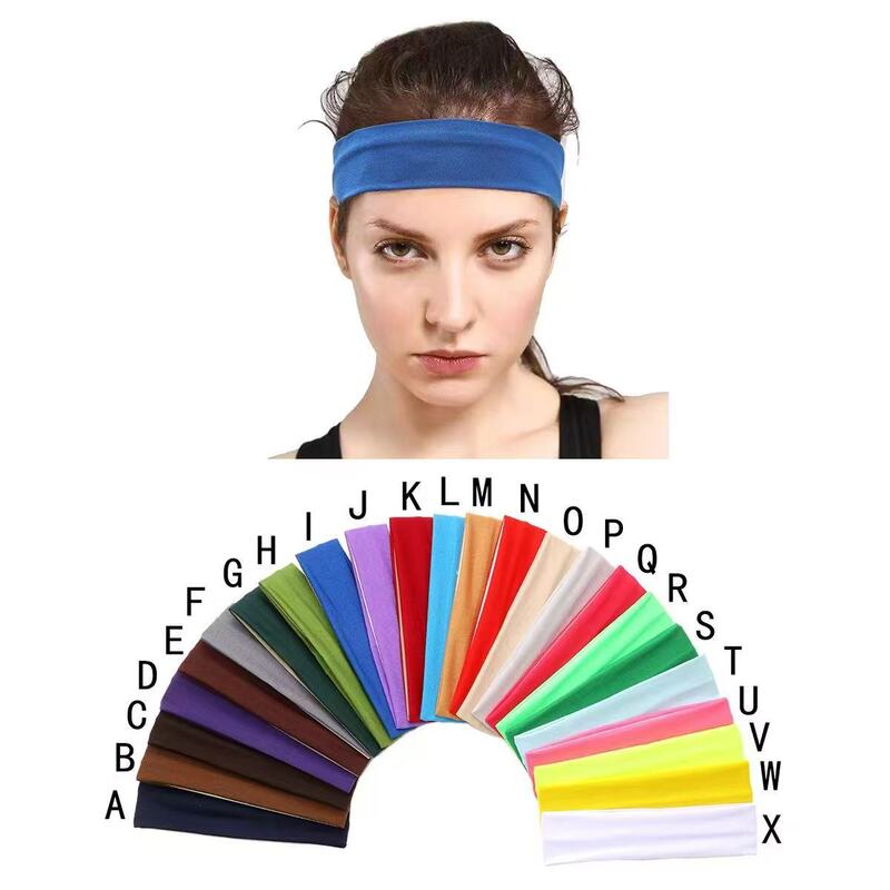 Amazon's Popular European and American Solid Color Headband, High Elastic Sports Headband, Sweat-Absorbent Headscarf, Yoga Headband, Headband, Headband Amazon's Popular European and American Solid Color Headband, High Elastic Sports Headband, Sweat-Absorbent Headscarf, Yoga Headband, Headband, Headband