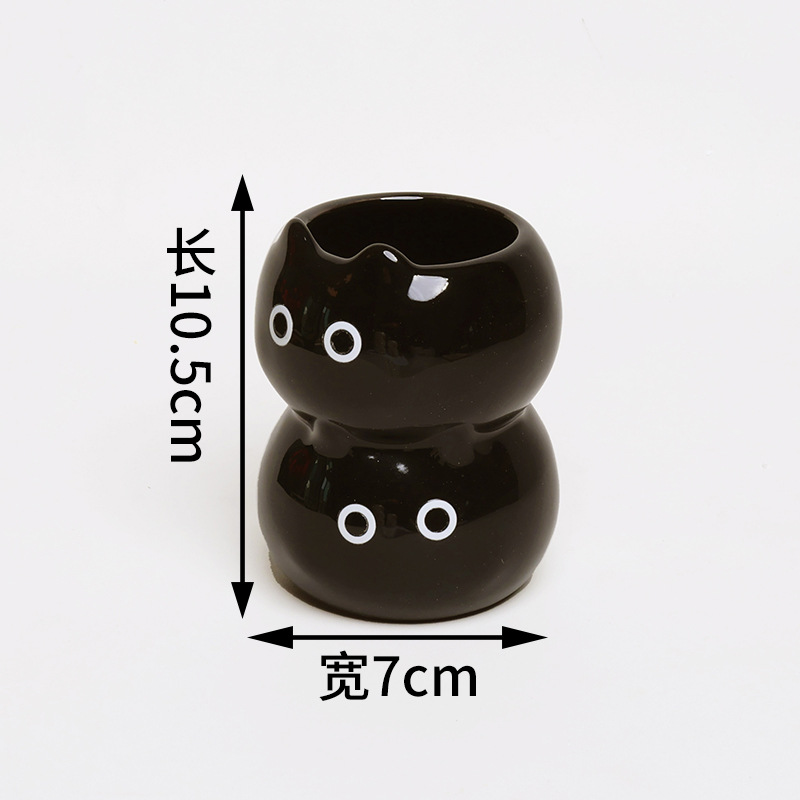 Florero dos pilas/negro