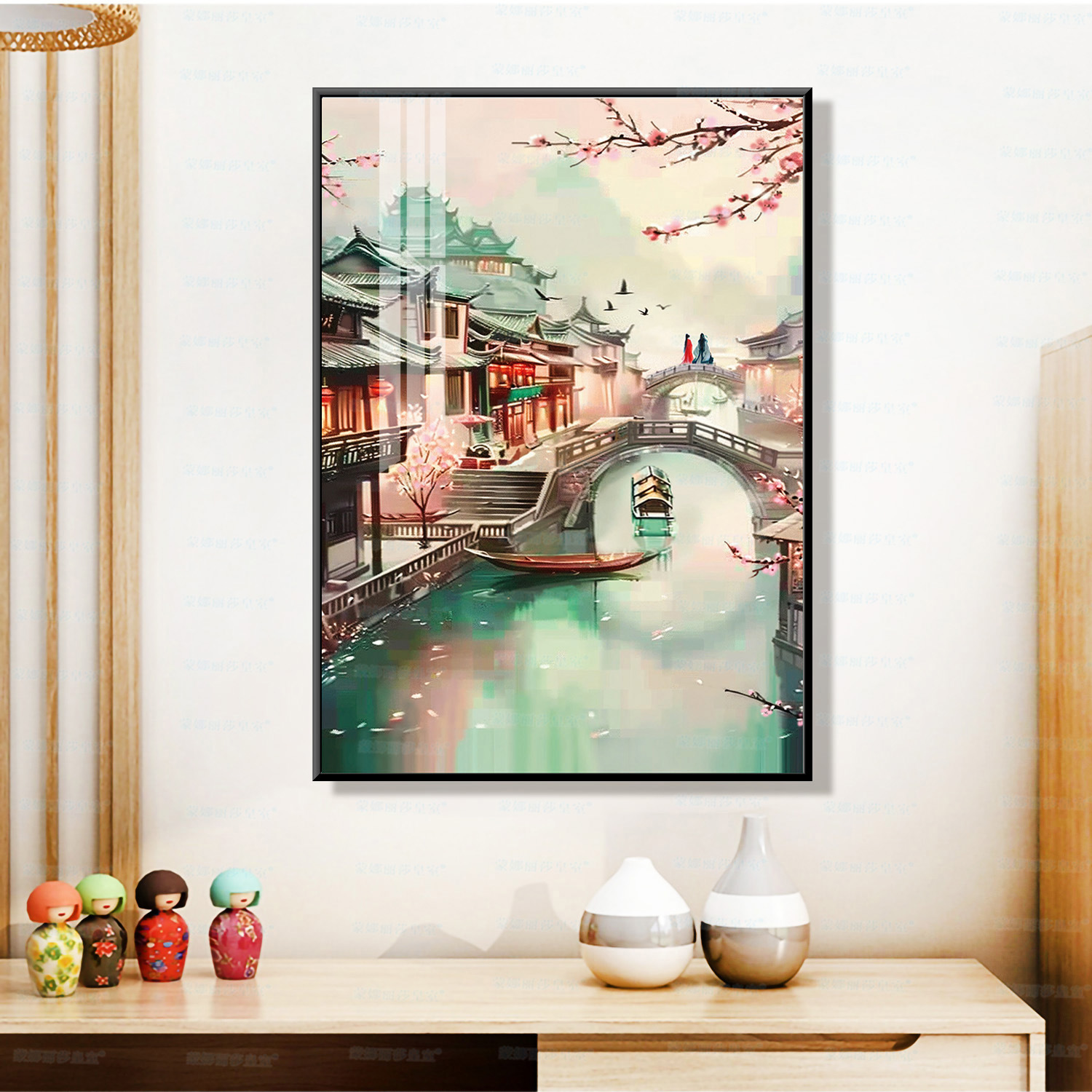[Algodón importado] Mona Lisa Real bordado de cruz Dreamli Jiangnan versión mejorada de bordado de hilo artesanal en la sala de estar image 2