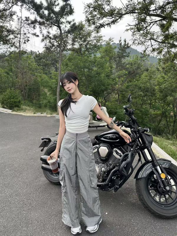 alo新款高腰阔腿裤 25秋款速干宽松休闲工装裤瑜伽女裤|undefined