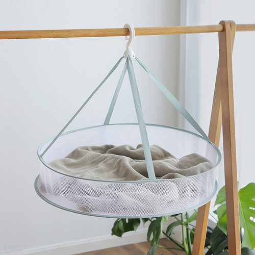 Shumi manufacturer double-layer clothes drying basket sweater clothes drying net folding drying basket anti-deformation sweater underwear clothes drying net pocket