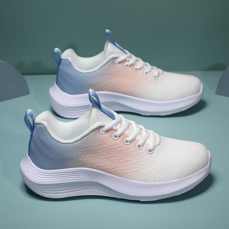 2026 primavera nuevos zapatos de tela de mujer cómodos zapatos deportivos de malla transpirables de moda simple zapatos casuales de mujer