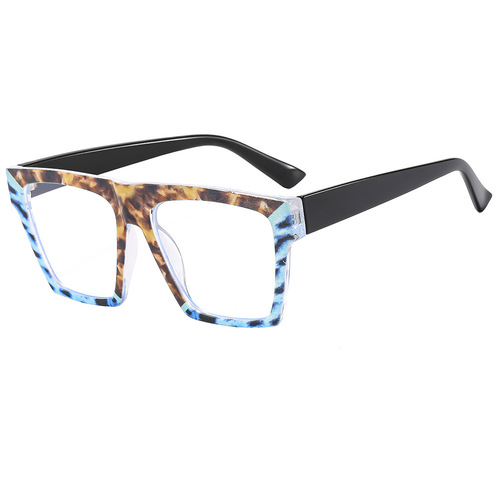  New Trendy Rainbow Color Anti-Blue Light Flat Mirrors European and American Internet Celebrities Street Photography Face-Slimming Glasses Frame BL904