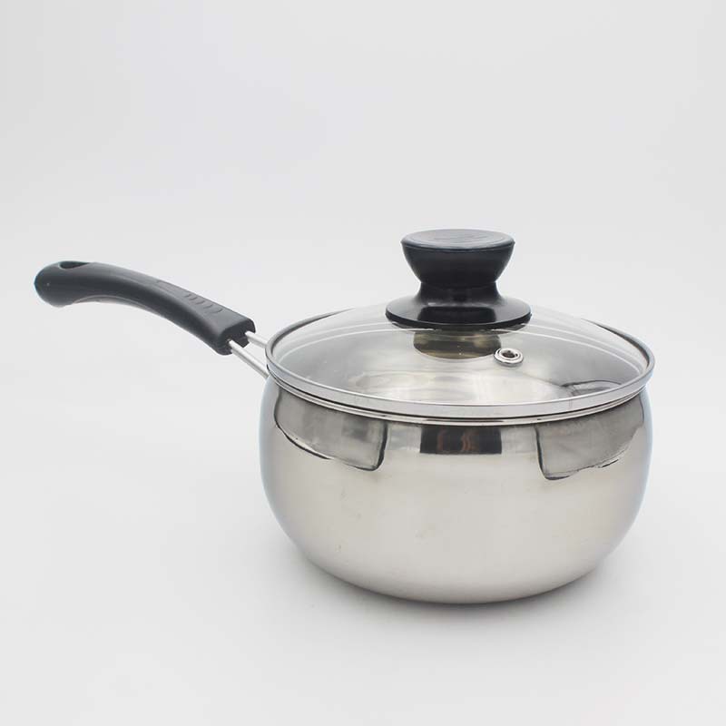 Baby Baby Food Supplement Stainless Steel Small Milk Pot for Cooking Noodles, Instant Noodles, Hot Milk, Milk, Household Milk Soup Pot, Ready-Made Wholesale