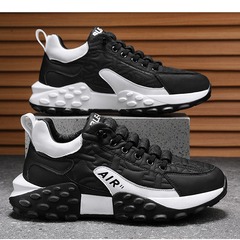 2023 Autumn New Casual Sports Dad Trendy Shoes Trendy Breathable Men's Shoes Versatile Height Increase Small Whiteboard Comfort Shoes