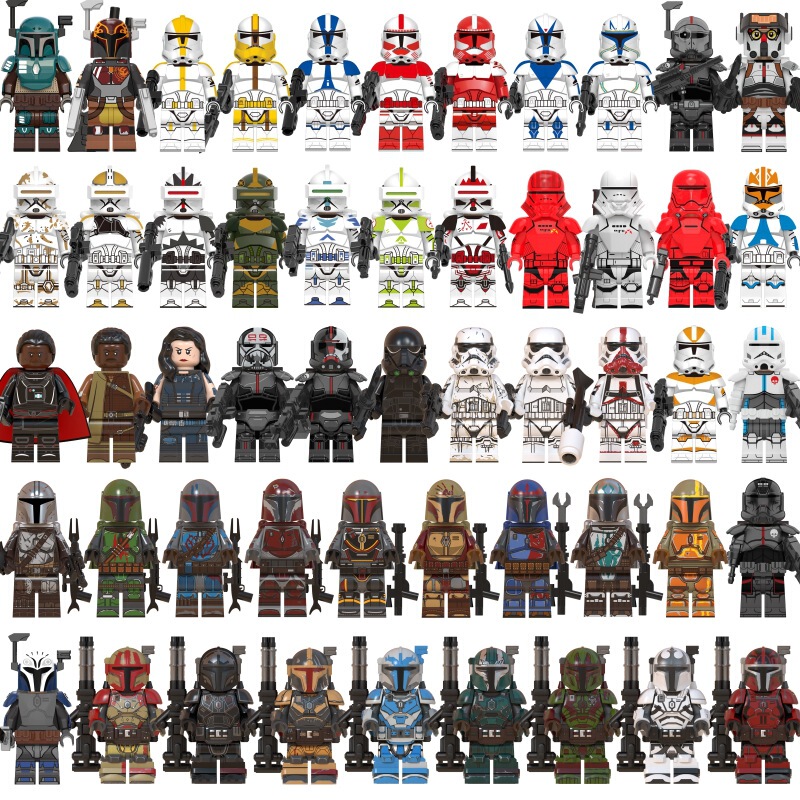 Chinese Building Block Minifigure Star Wars Stormtrooper Heavy Mandalorian Sith Guard Third Assembly Children's Toy